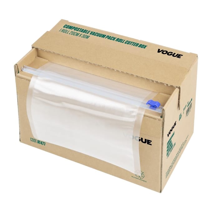 Vogue composteerbare vacuümverpakkingsrol 20 cm x 30 m