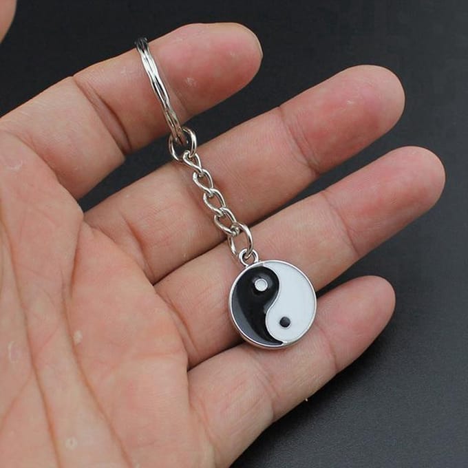 Sleutelhanger - Yin Yang - Metaal - Harmonie - Sleutelbos accessoire - Jonyx