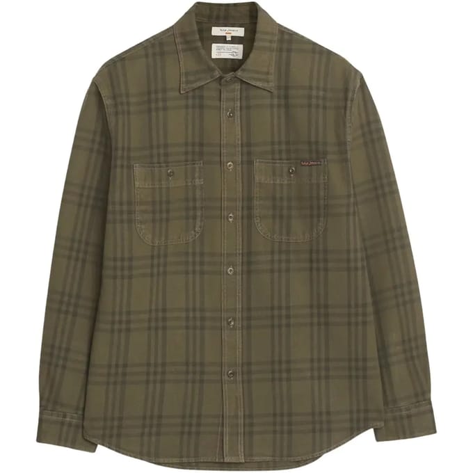 Geruit overhemd met lange mouwen Nudie Jeans Julian Worker