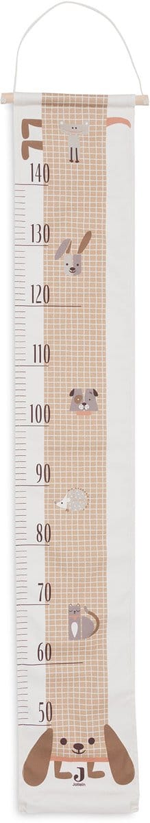 Jollein Groeimeter - 100% katoen - 140 cm - Animal Friends