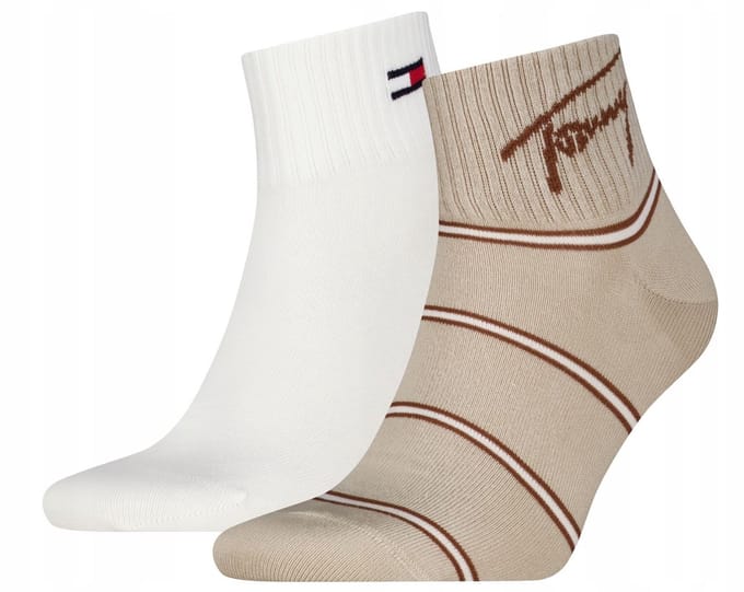 Tommy Jeans - Duopack Unisex Sokken - Sand - 39/42