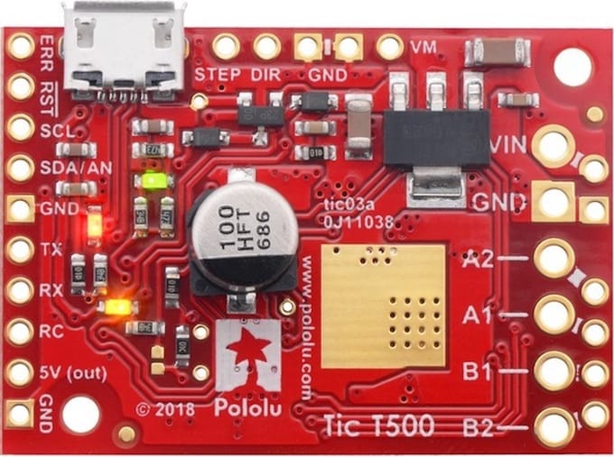 Tic T500 USB Multi-Interface Stepper Motor Controller Pololu 3134