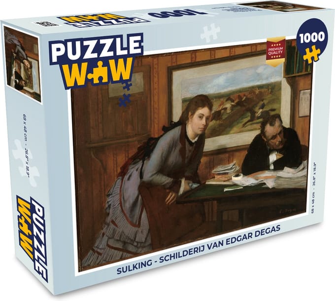 Puzzel Sulking - Schilderij van Edgar Degas - Legpuzzel - Puzzel 1000 stukjes volwassenen