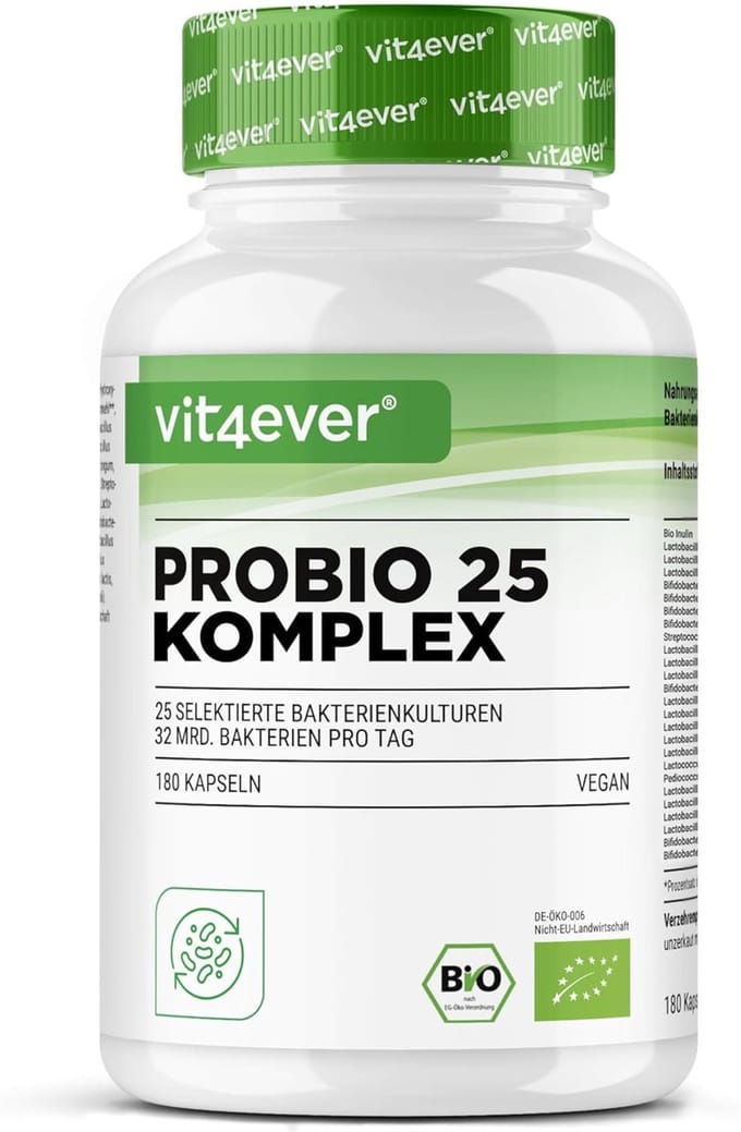 biotica supplementen 25 - Bio-Culture Complex - 25 Bacteriestammen + FOS - 180 capsules - Vit4ever