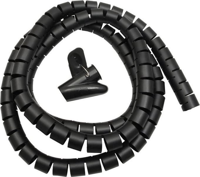 Maclean MC-525 - Kabelorganiser - kabel houder - Kabelafdekking organisator 2m - zwart