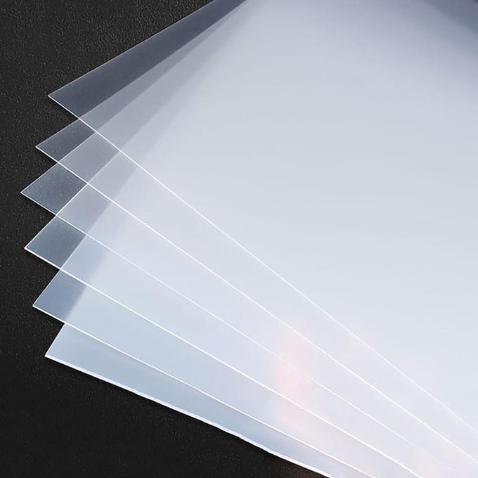 Mat PP Vel - Kunststof Plaat Dun - Doe-het-zelf Knutselen - Waterdicht Scheurbestendig - 100 mm x 100 mm