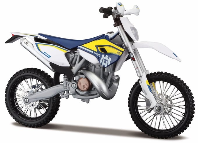 Maisto Husqvarna Fe501 - Modelauto - Schaal 1:12 - Wit/Blauw/Geel