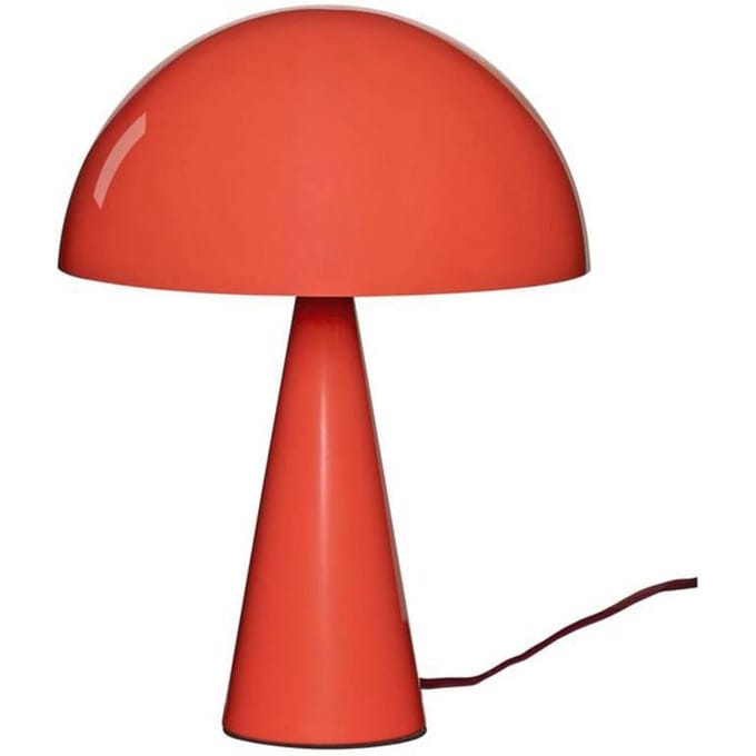 HÜBSCH tafellamp Mush Mini, lichtrood, metaal, hoogte 25 cm