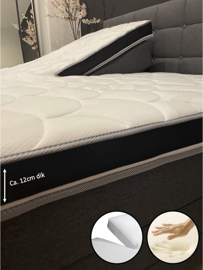 Hilton Hotel Splittopper - 200x200 - ZACHT - Nasa Traagschuim - ca. 12 cm dik - Cool & Fresh - SPLIT