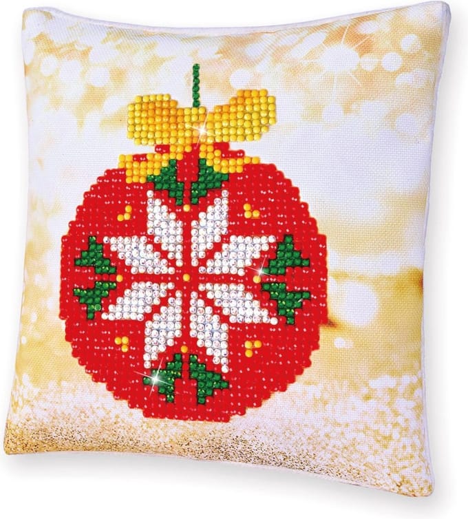 Red Bauble Diamond Dotz 18x18 cm