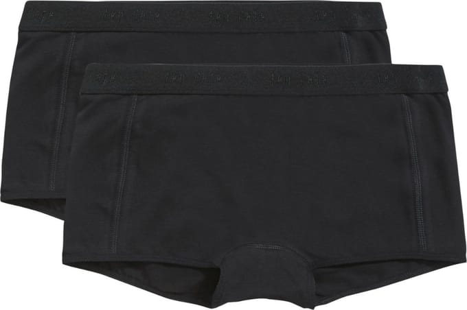 Ten Cate Basics organic cotton stretch shorts zwart 2 pack voor Meisjes | Maat 170/176