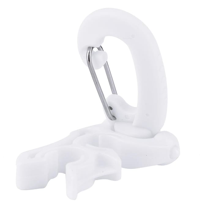 Duik Dubbele BCD Slanghouder Clip Regulator Bevestigingsgesp Haak voor Snorkelen (Wit) gray