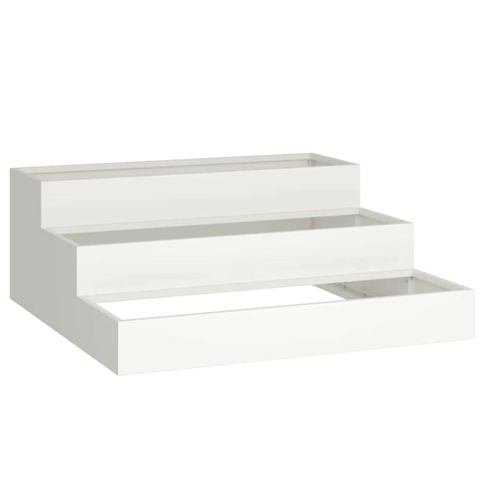 vidaXL - Plantenbak - Wit - 90 - x - 90 - x - 35 - cm - Koudgewalst - staal