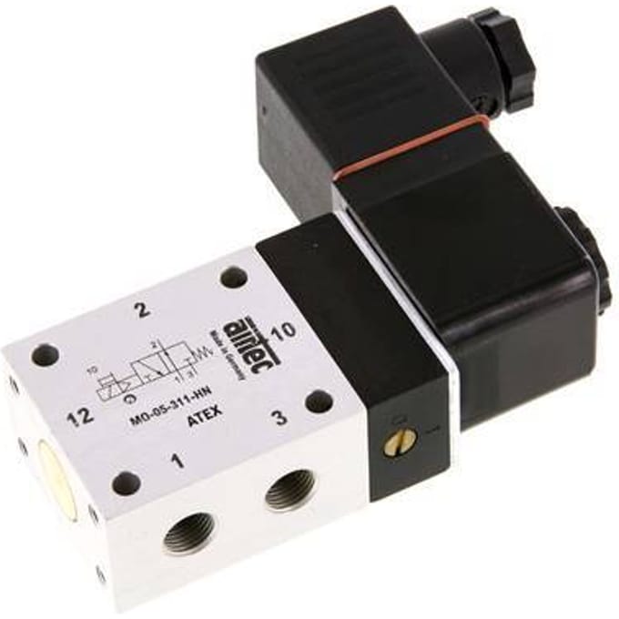 3/2 G1/8'' NO Magneetventiel 24V DC ATEX 3-10bar/42-140psi Airtec