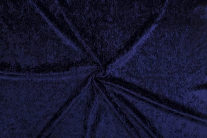 Velours de panne stof - Marineblauw 8 - 1 meter
