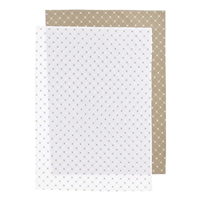Meyco Baby X Mrs.Keizer Louis wieglaken - 2-pack - taupe - 75x100cm
