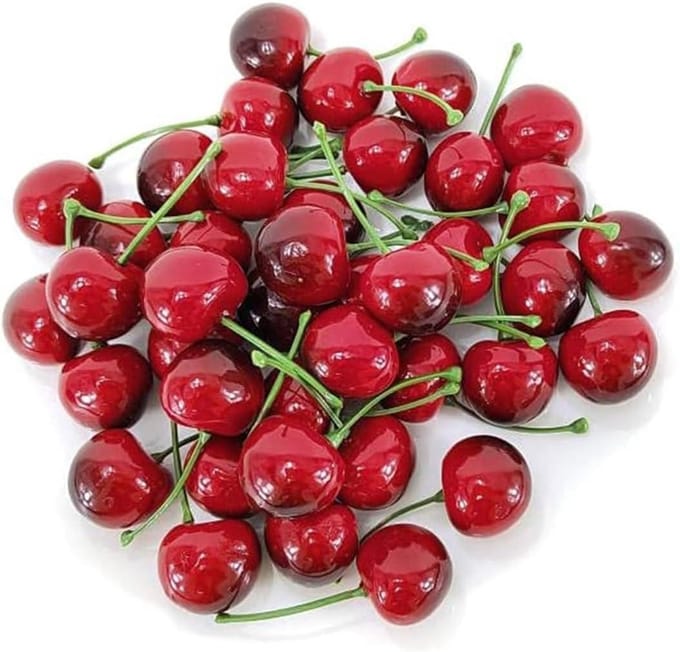 Kersendecoratie - kunstmatig fruit voor tafeldecoratie - 36 stuks