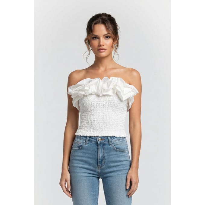 & Other Stories La Geo Treasure Top White Taglia: 38 | Magliette intime Outlet | Donna | Bianco