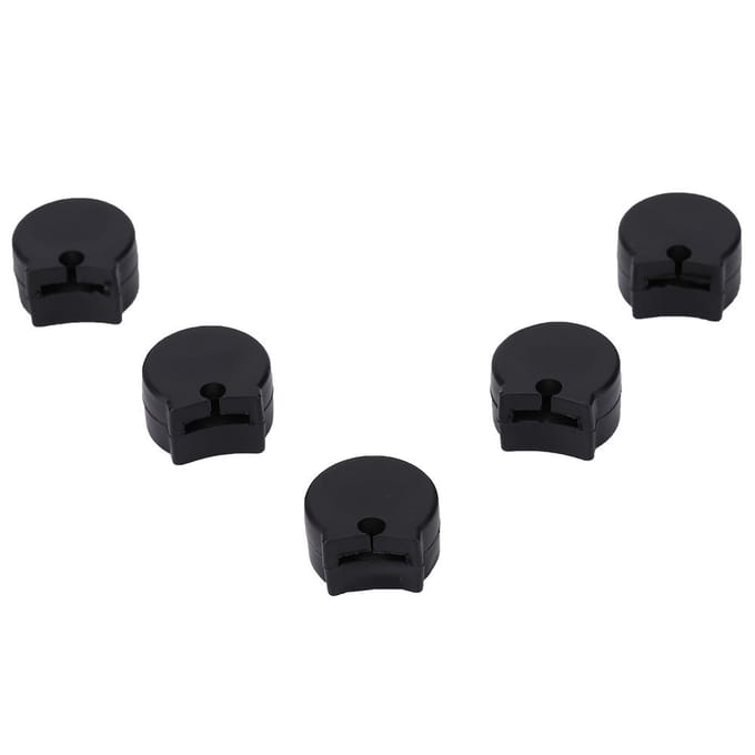 5 Pièces Confortable Pratique Caoutchouc Repose-pouce Clarinette Coussin Protecteurs Couvre-doigt black