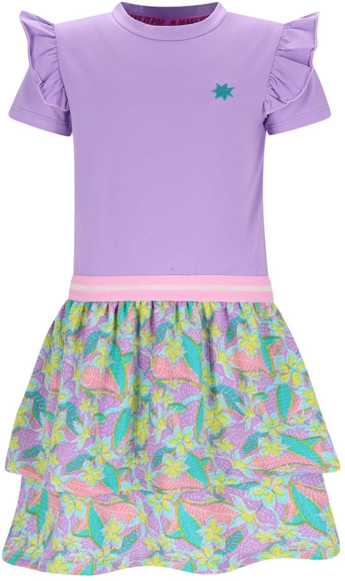 B.Nosy Y602-5814 meisjes jurk lila - Maat 146/152