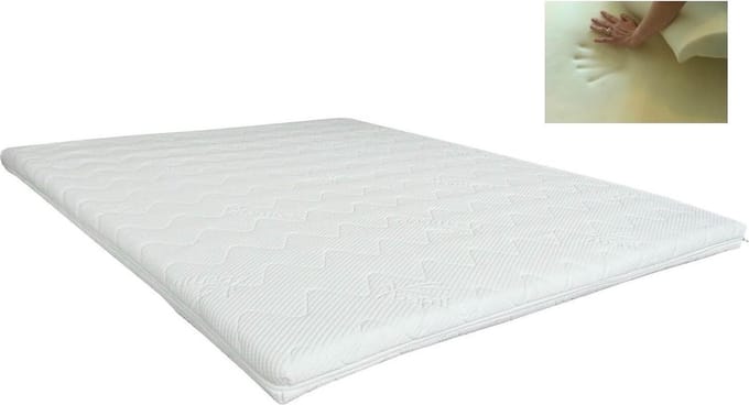 Slaaploods.nl Topdekmatras - Traagschuim Bamboo - 180x200 cm - Dikte 8 cm