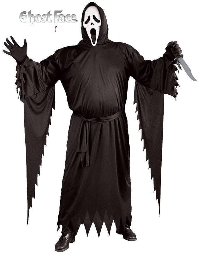 Ghost face offical - Scream kostuum voor mannen - Grote Maten