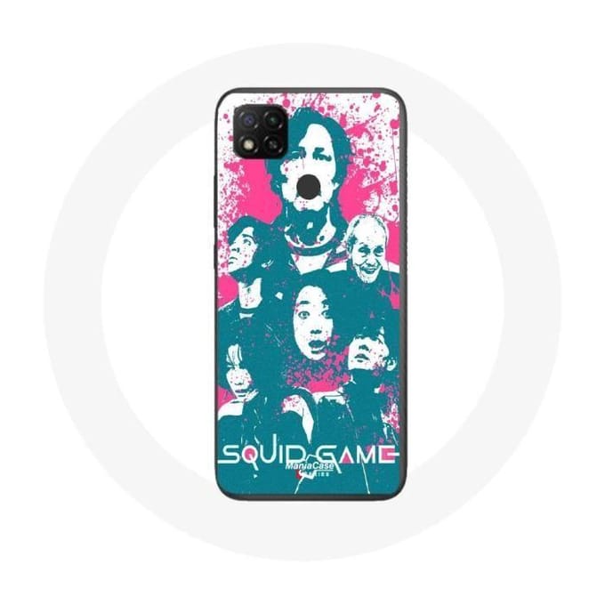 Xiaomi Redmi 9C hoesje Squid Game Poster karakterslogo