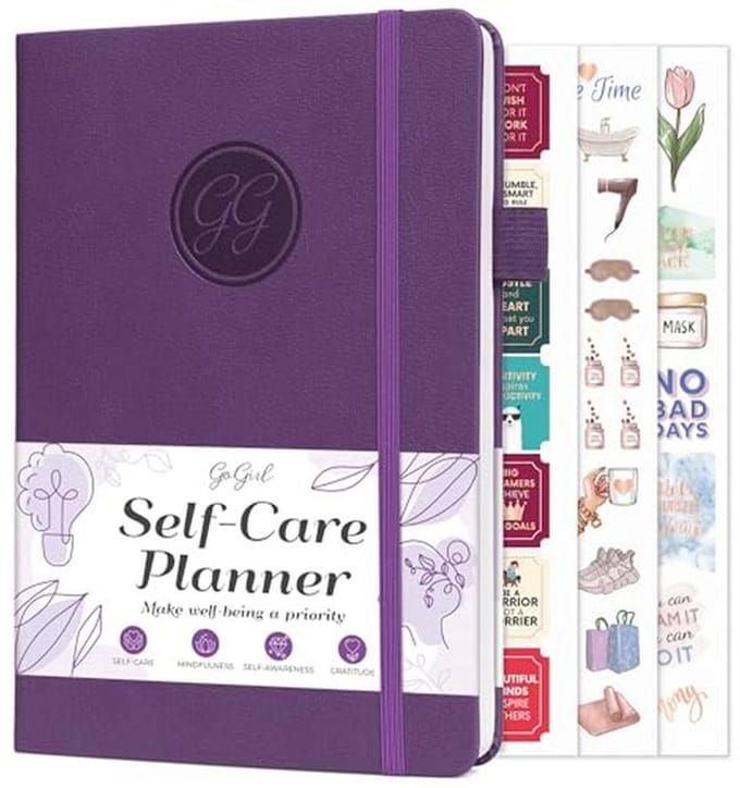 Zelfzorg Journal - Compact Paars (13,5 cm x 19,6 cm) - Verbeter je welzijn