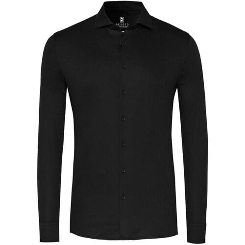 Desoto Overhemd Essential Jersey Solid Color Zwart / male