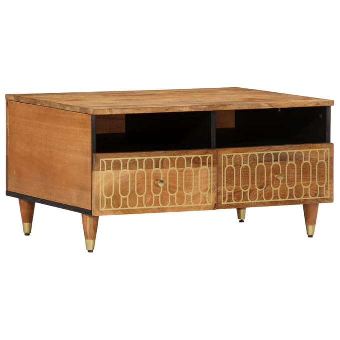 vidaXL - Salontafel - 80x54x40 - cm - massief - mangohout