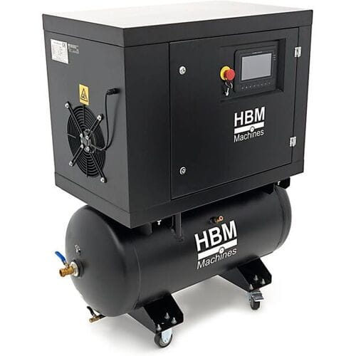 HBM Schroefcompressor 5 PK Gecombineerd met 160 Liter Luchttank (400 Volt)