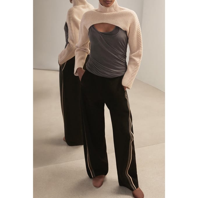 Reiss Cropped Texture Jumper Blush Pink Taglia: L | Maglioni a maglia Outlet | Donna | Rosa