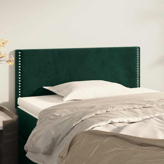 vidaXL Hoofdbord 100x5x78/88 cm fluweel donkergroen