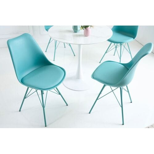 Scandinavische stoel turquoise