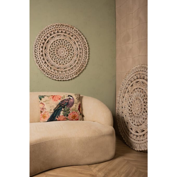 PTMD Wandpaneel Farris - 120x1x120 cm - MDF - Creme