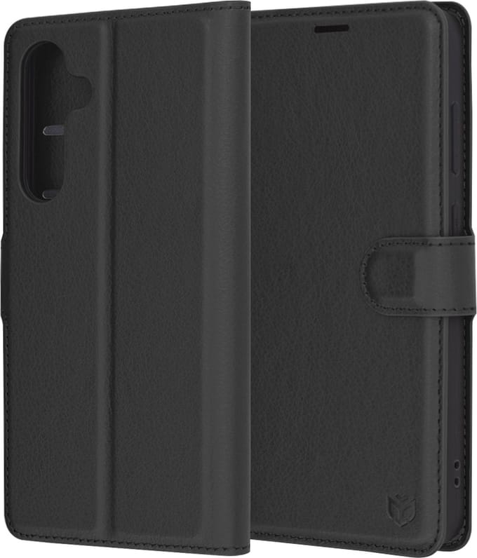 Hoesje geschikt voor Samsung Galaxy S24 FE - Techsuit Leather Folio Book Wallet Case - Zwart