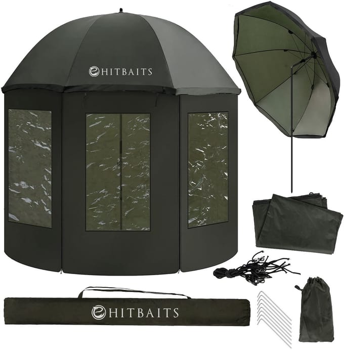 Hitbaits Alpha - Visparaplu - Waterdicht - 240 cm