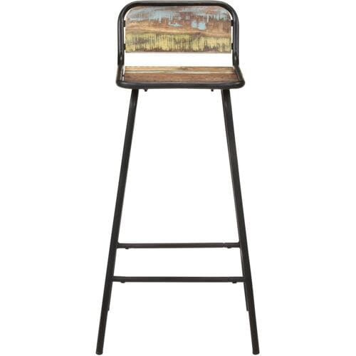 vidaXL - Barstoelen - 4 - st - massief - gerecycled - hout
