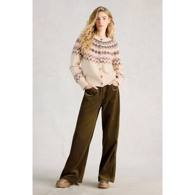 White Stuff Arctic Fairisle Cardigan Natural Multi Taglia: 18 | Giacche Outlet | Donna