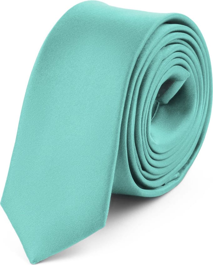 Ladeheid Smal Stropdas - Stropdassen voor heren - Lengte: 150 cm, Breedte: 5 cm - Mint2 - LA-SR-SP-5
