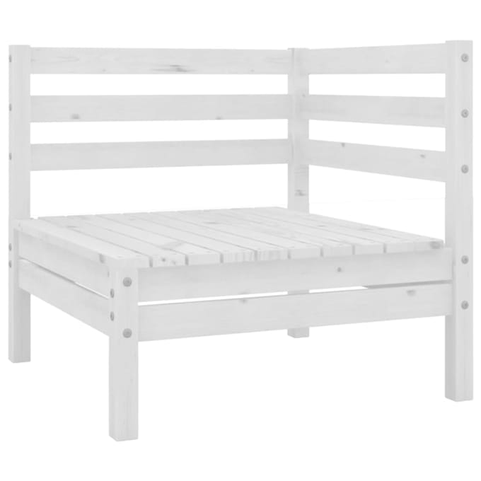 vidaXL - 9-delige - Loungeset - massief - grenenhout - wit
