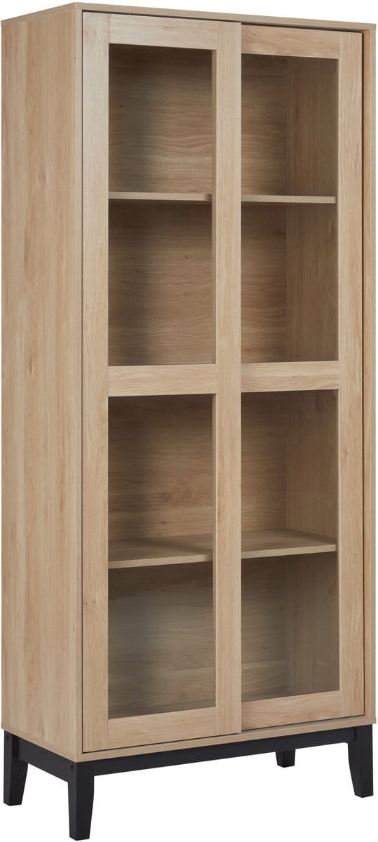 RUMSON - Vitrinekast - Lichtbruin - Hout