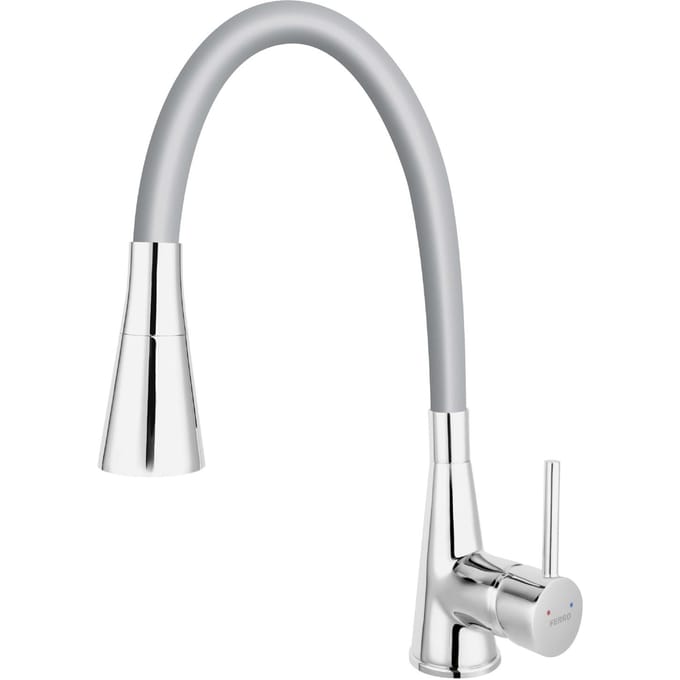 Zumba 2 Keukenkraan  - Flexibele Uitloop - Sproeikop - 44 cm - Silver met Chroom