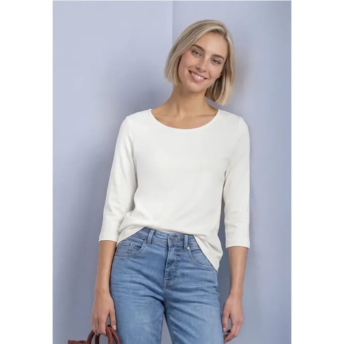 Shirt met 3/4-mouwen en een boothals