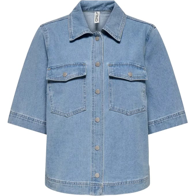 ONLY - ONLBELLE S/S SHIRT DNM GUA NOOS Dames Denim Blouse
