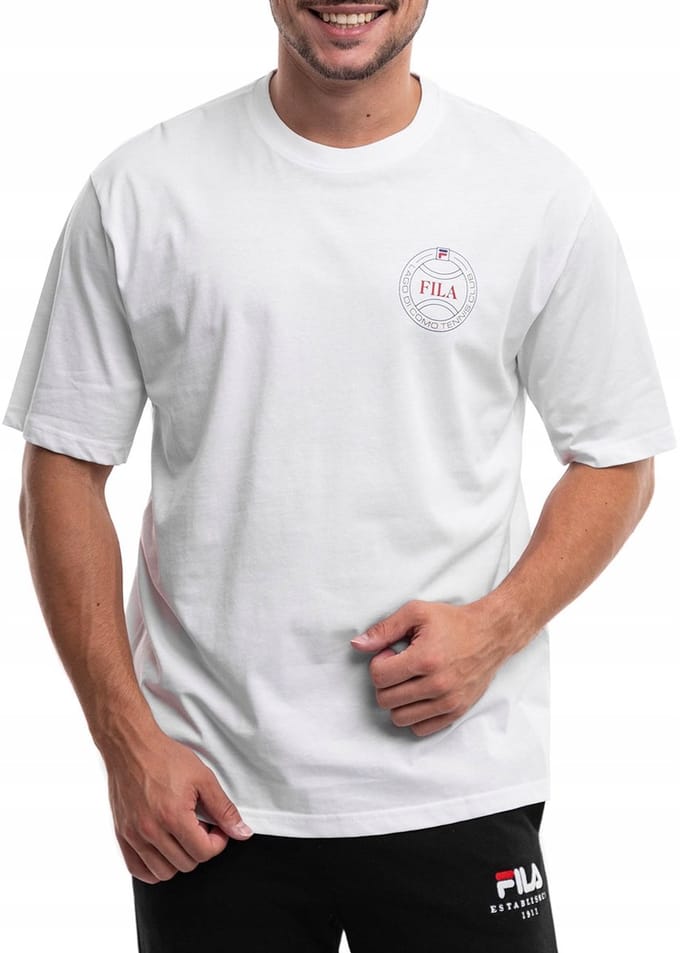 Fila T-shirt Heren - Wit - Katoen - Maat M