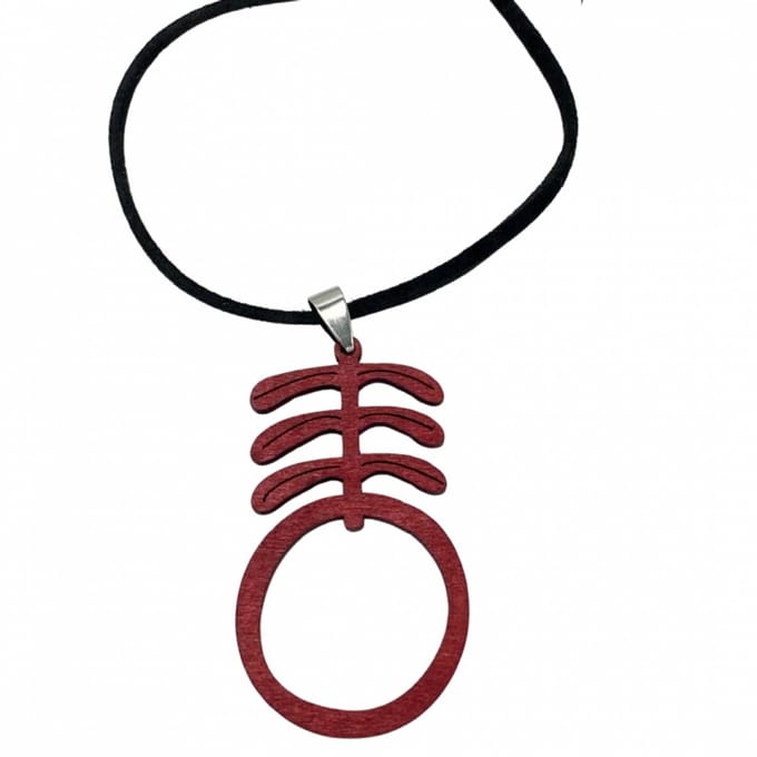 Ketting Rood Hout verstelbaar - Charme Bijoux