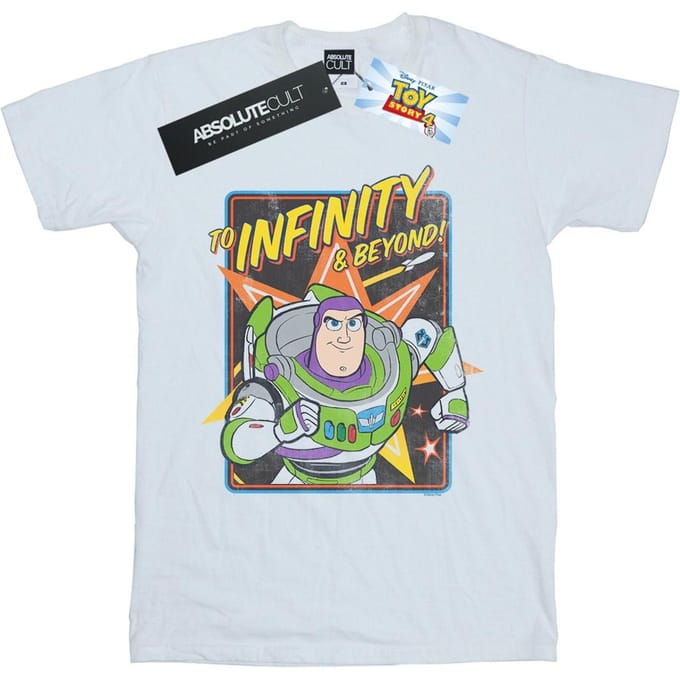 Disney Heren Toy Story 4 Buzz To Infinity T-Shirt (Wit)