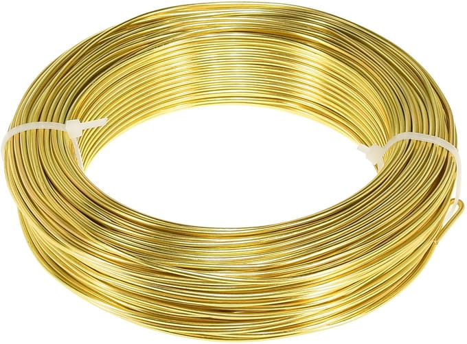 Hobbydraad goud Ø2mm 60m aluminiumdraad voor decoratie, sieraden, bloe