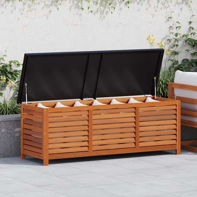vidaXL - Tuinbox - 150x50x55 - cm - massief - eucalyptushout